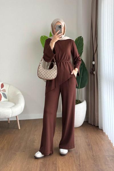 Duru İkili Takım Kahverengi