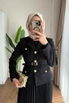 Elegant Etekli Takım Siyah