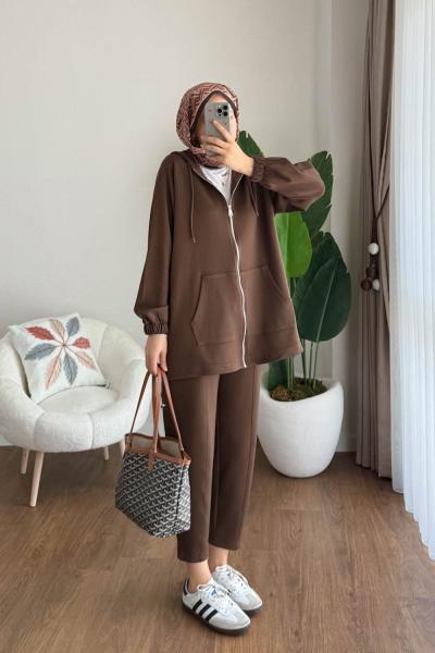 Hera İkili Takım Kahverengi