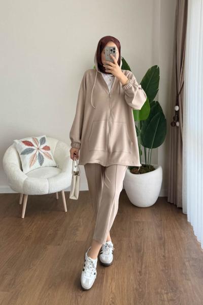 Hera İkili Takım Bej