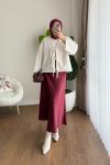 İki bağlamalı Fox Kimono Krem