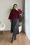 İki bağlamalı Fox Kimono Bordo