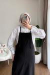 İpli Gabardin Jile Siyah