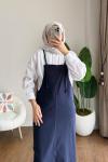 İpli Gabardin Jile Lacivert