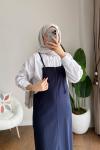 İpli Gabardin Jile Lacivert