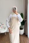 İpli Gabardin Jile Bej