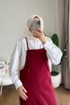 İpli Gabardin Jile Bordo