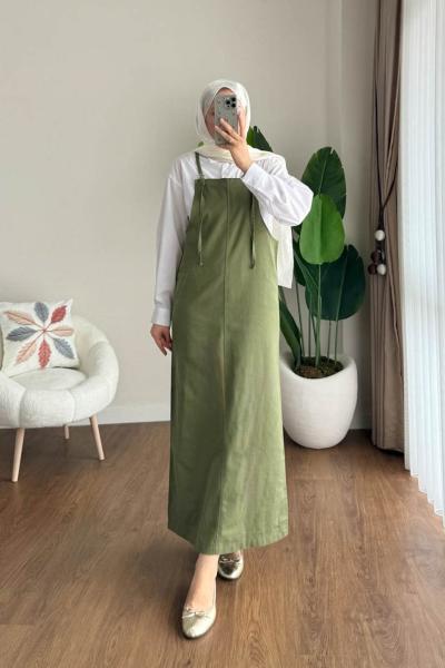 İpli Gabardin Jile Yeşil