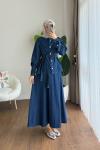 Lace Etekli Kot Takım Lacivert