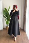Lara Bağlamalı Elbise Siyah