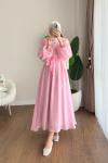Liya Modal Elbise Pembe