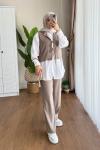 Maple Üçlü Takım  Bej