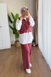 Maple Üçlü Takım  Gül Kurusu