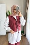 Maple Üçlü Takım  Gül Kurusu
