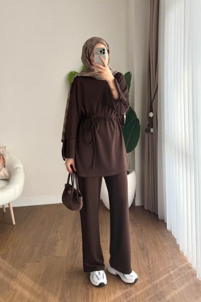 Mathilda Modal İkili Takım Kahverengi