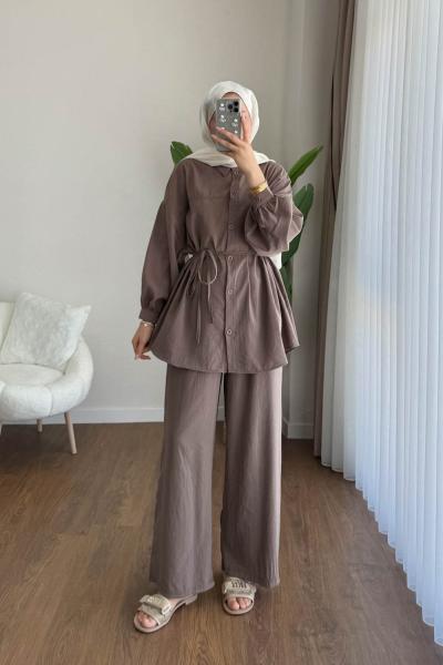 Maya İkili Takım Kahverengi