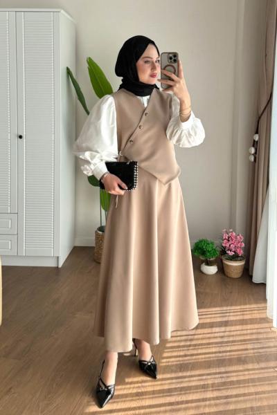 Mira Etekli Takım  Bej