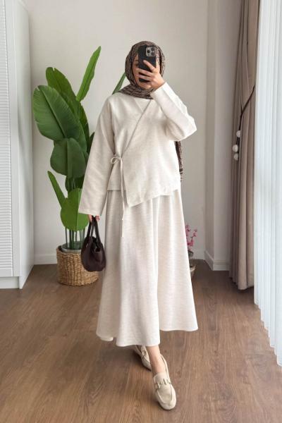 Mirella Keten Takım  Krem