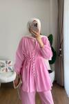 Modal Piliseli Takım  Pembe