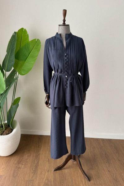 Modal Piliseli Takım  Lacivert