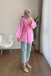 Müslin Kimono Pembe