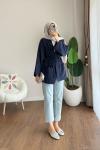 Müslin Kimono Lacivert