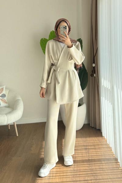 Pensli Scuba Takım  Bej