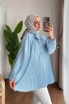 Piliseli Salaş Tunik Bebe Mavisi