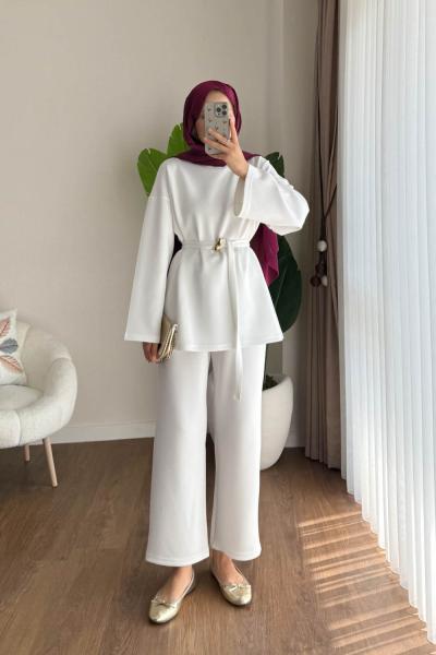 Polly İkili Takım Beyaz