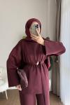 Polly İkili Takım Bordo