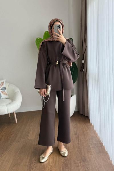 Polly İkili Takım Kahverengi