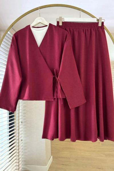 Sofia İkili Takım Bordo