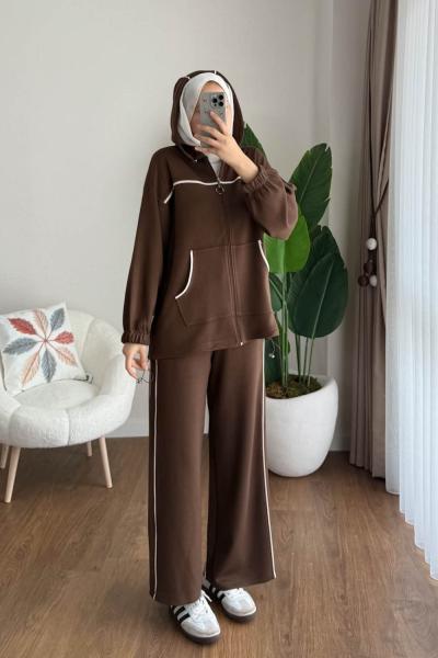 Stella İkili Takım Kahverengi