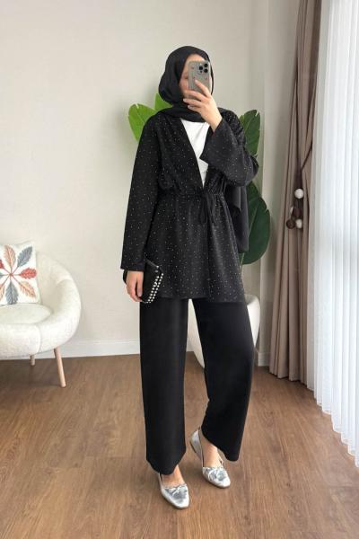 Stone İkili Takım Siyah