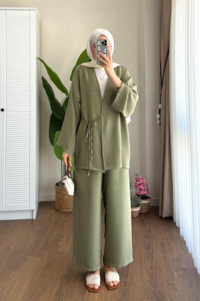 Vegas Kimono Keten Takım  Haki