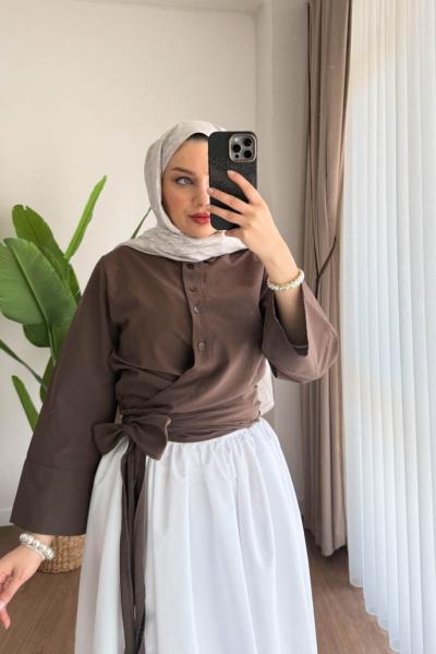 Vera Tasarım Gömlek  Kahverengi