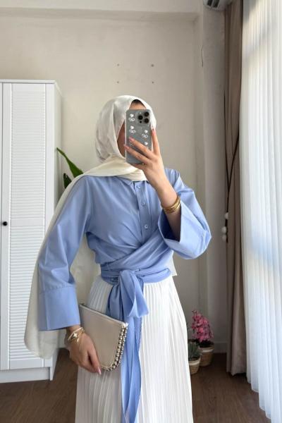 Vera Tasarım Gömlek  Mavi