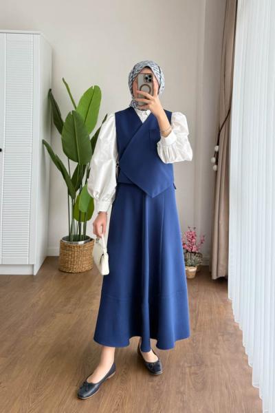 Vest Etekli Takım  Lacivert