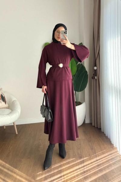 Selanik Etekli Takım Bordo
