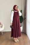 Kamila Gabardin Jile Koyu Bordo