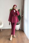 Mery İkili Takım Bordo