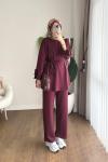 Mathilda Modal İkili Takım Bordo