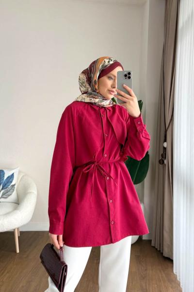 Almeda Pelerin Tunik Kırmızı