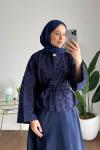Fringe Etekli Takım Lacivert