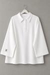 Polo Yaka Süprem Sweatshirt Beyaz