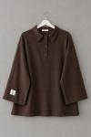 Polo Yaka Süprem Sweatshirt Kahverengi
