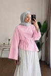 Asimetrik Bluz Pembe