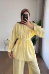 Pantolonlu Çilek Takım Sarı