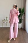 Pantolonlu Çilek Takım Pembe