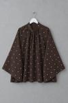 Puantiyeli Oversize Tunik Kahverengi